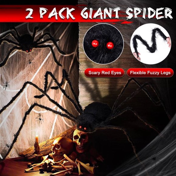 Huge Halloween Spider Web House Decor Set - Picture 5 of 5